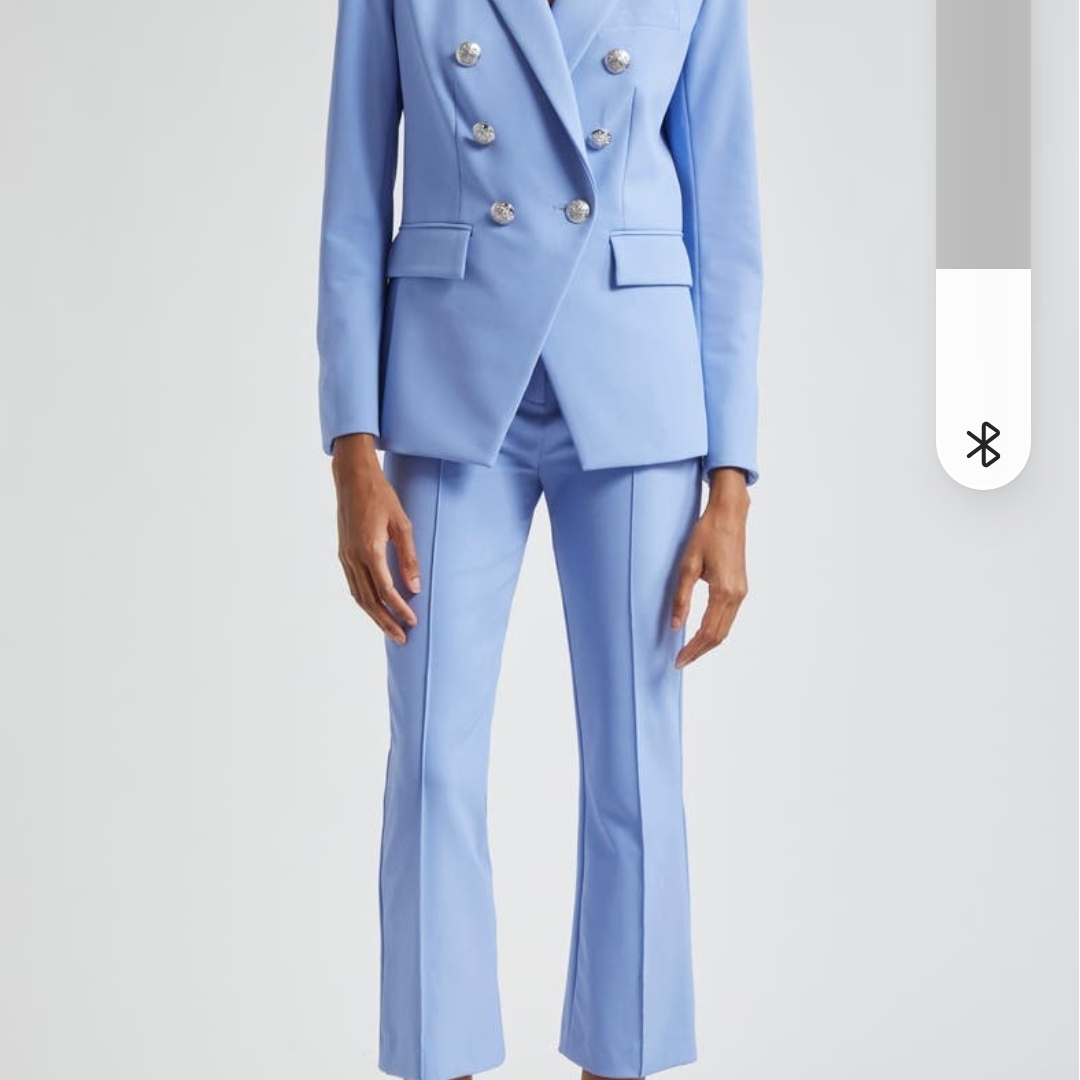 Veronica Beard Light Blue Jaya Stretch Crop Pants